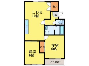 ギャラック国府Ⅱの物件間取画像